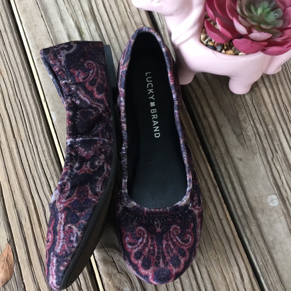 Lucky Brand Shoes - NWOT Lucky Brand Velour Ballerina Flats Sz 6.5